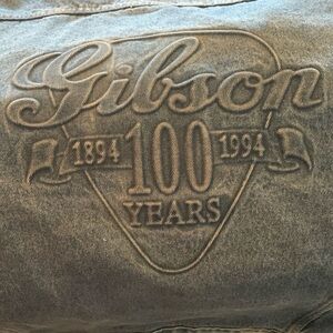 Gibson USA made 100th anniversary (1994) denim jeans jacket. Men’s size Large.